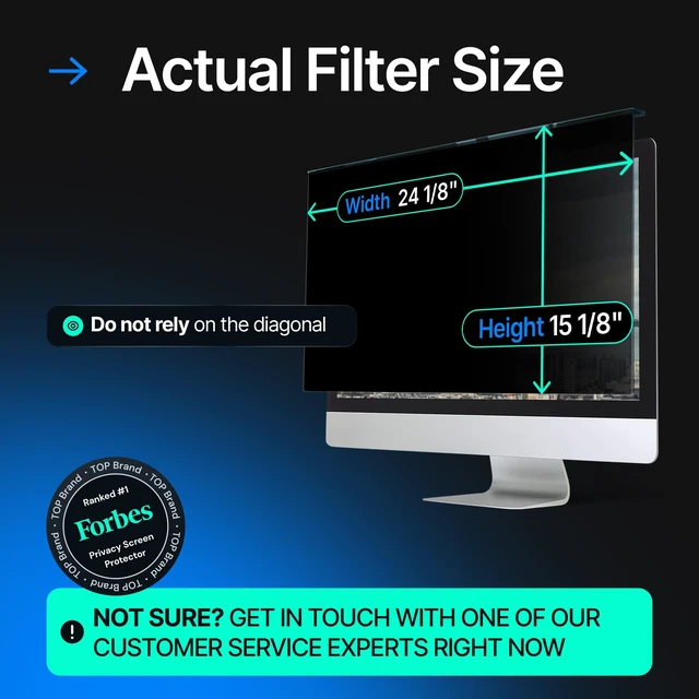 Alt view image 4 of 5 - Acrylic 27 Inch Computer Privacy Screen Filter Compatible with 27 inch iMac (2012-2020) - 24.1" x 15.1" (612 x 384mm) - Monitor Frame Hanging Type