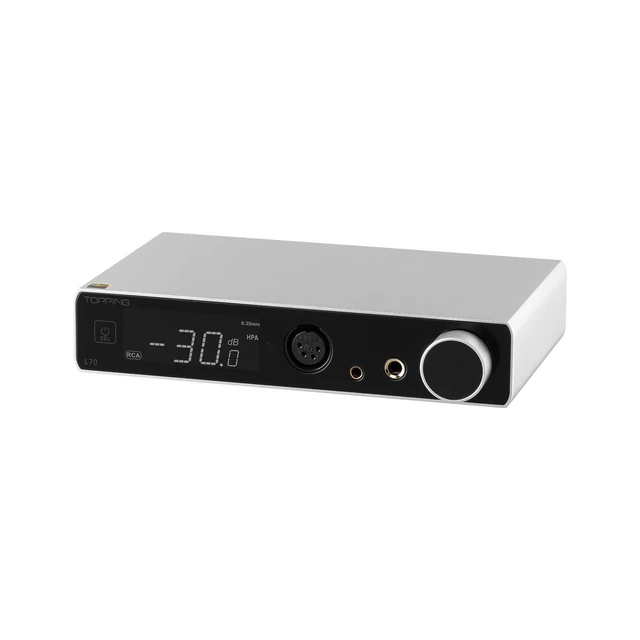 Alt view image 3 of 5 - TOPPING L70 Full Balanced Headphone Amplifier NFCA Technology, 146dB Dynamic Range,4-Pin XLR/4.4mm/6.35mm, Ultra-Low Noise, Preamp Function, 12V Trigger (Silver)