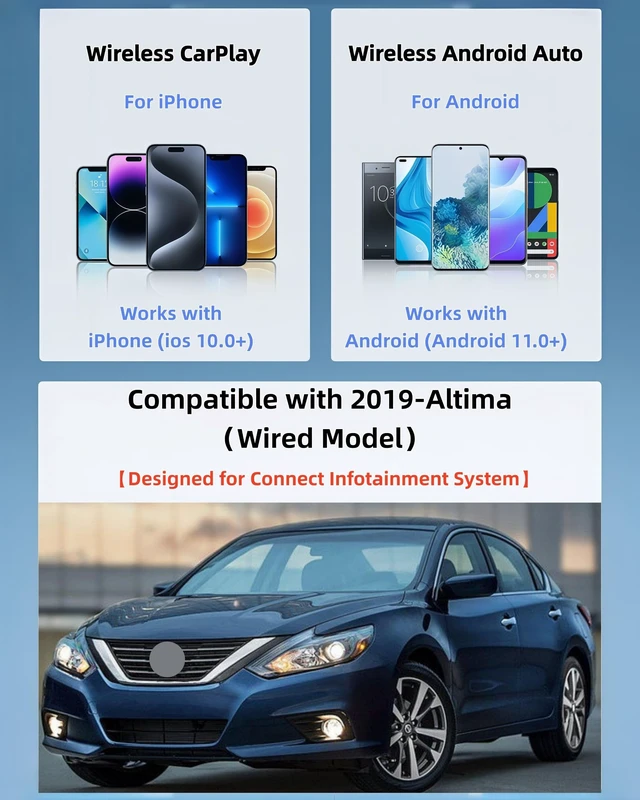 Alt view image 3 of 5 - Compatible with 2019-AltimaWired Model Wireless Adapter