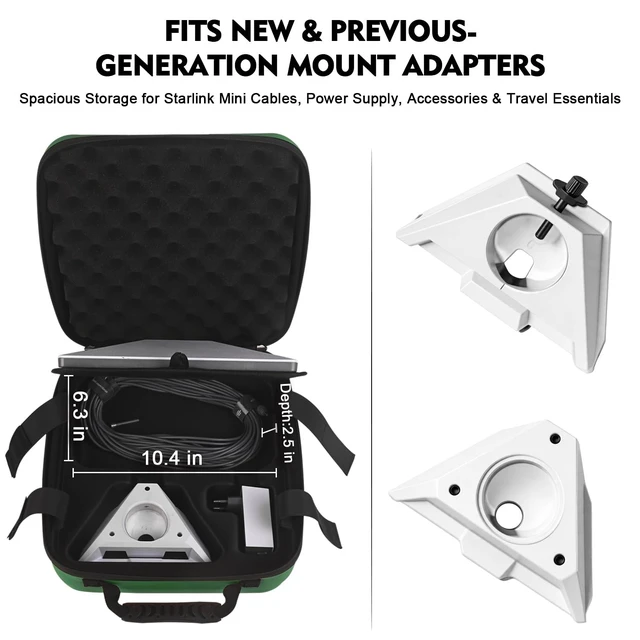 Alt view image 2 of 5 - Daqa Ultra-Light Case for Starlink Mini, Waterproof EVA Shockproof Bag