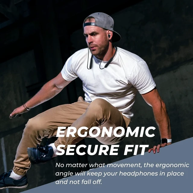 Alt view image 3 of 5 - N18 Neckband Bluetooth Earbuds, Wireless Bluetooth 6.0 Headphones with Microphone, Ultra-Lightweight Comfort, IPX7 Waterproof, Deep Bass Strong Beat, 20H Playtime, Magnetic Earphones