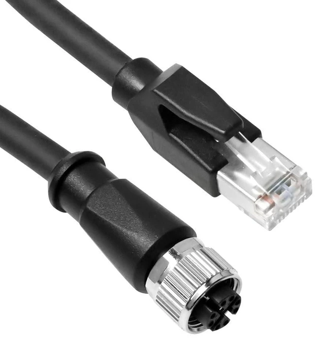 Main image of Alvin's Cables M12 X-Code 8 Pin Female to RJ45 Ethernet Cable Cat6a High-Flex Shielded for Cognex Keyence Basler Industrial Automation Fieldbus Module 16.4ft/5m