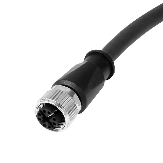 Alt view image 3 of 4 - Alvin's Cables M12 X-Code 8 Pin Female to RJ45 Ethernet Cable Cat6a High-Flex Shielded for Cognex Keyence Basler Industrial Automation Fieldbus Module 16.4ft/5m