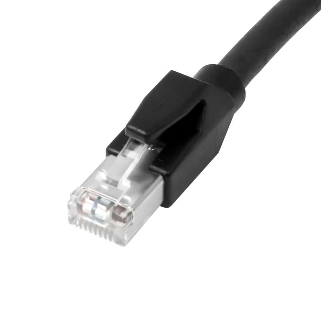 Alt view image 4 of 4 - Alvin's Cables M12 X-Code 8 Pin Female to RJ45 Ethernet Cable Cat6a High-Flex Shielded for Cognex Keyence Basler Industrial Automation Fieldbus Module 16.4ft/5m