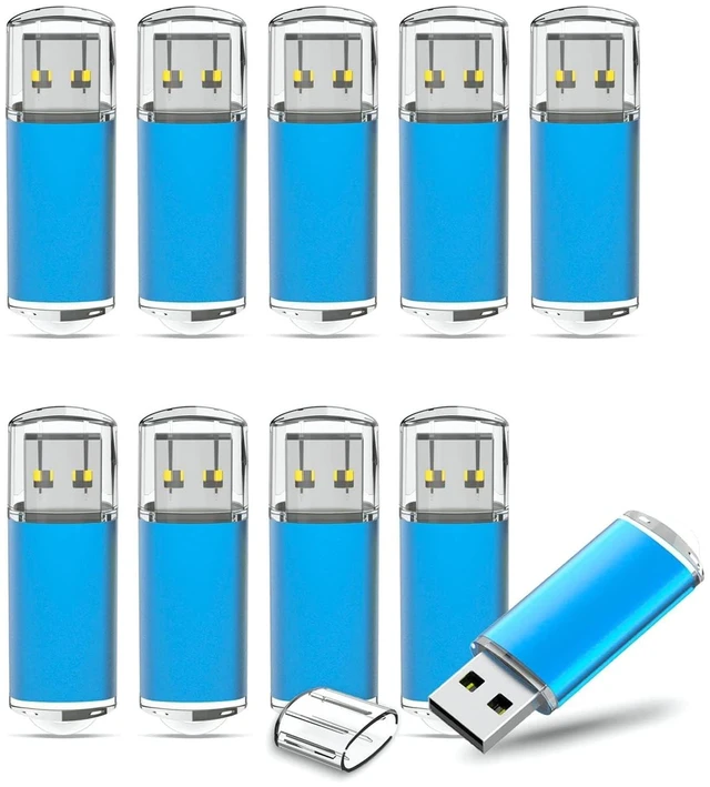 Alt view image 2 of 5 - TOPESEL 50 Pack 1GB USB 2.0 Flash Drive - High Speed Thumb Drive Memory Stick for PC Laptops, Tablets, TVs, Car Audio (Blue)