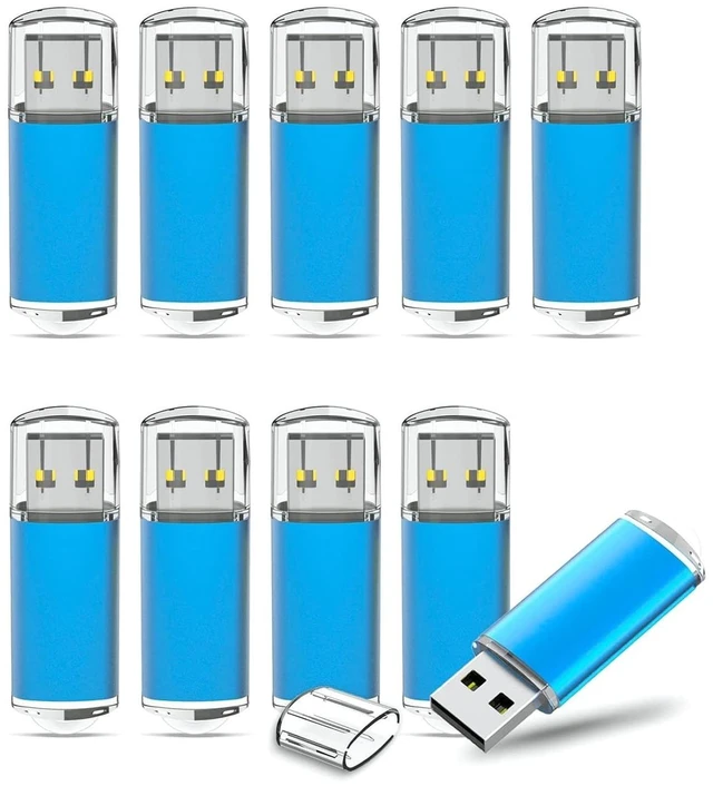 Main image of TOPESEL 50 Pack 1GB USB 2.0 Flash Drive - High Speed Thumb Drive Memory Stick for PC Laptops, Tablets, TVs, Car Audio (Blue)