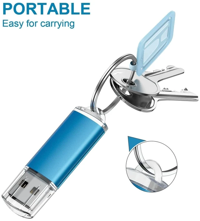 Alt view image 5 of 5 - TOPESEL 50 Pack 1GB USB 2.0 Flash Drive - High Speed Thumb Drive Memory Stick for PC Laptops, Tablets, TVs, Car Audio (Blue)