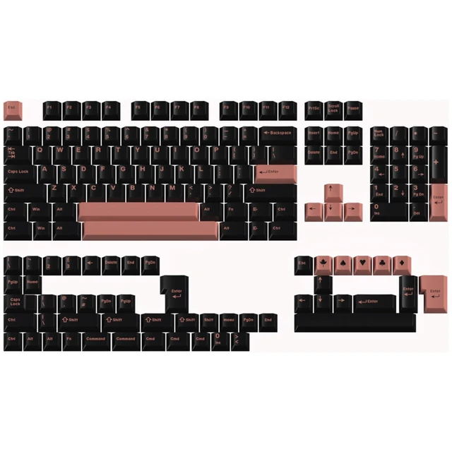 Main image of Fogruaden PBT Keycaps Set, Cherry Profile Custom Keycap for Mechanical Keyboard Dark Pink Keycaps