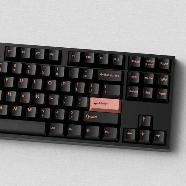 Alt view image 4 of 5 - Fogruaden PBT Keycaps Set, Cherry Profile Custom Keycap for Mechanical Keyboard Dark Pink Keycaps