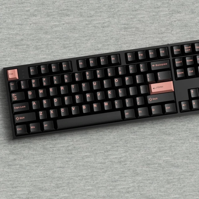 Alt view image 5 of 5 - Fogruaden PBT Keycaps Set, Cherry Profile Custom Keycap for Mechanical Keyboard Dark Pink Keycaps