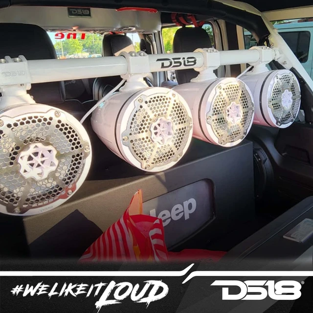Alt view image 4 of 4 - DS18 JL-Tube/WH Mounting Tube Adjustable Width 42"- 44" Compatible with Jeep JL & JLU - Perfect for Mounting Towers/Pods Speakers On Roll Bars and Cages - Update Your Sound System