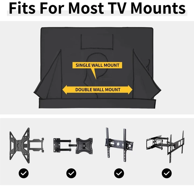 Alt view image 5 of 5 - Easy-Going Waterproof Outdoor TV Cover 22-24 inch, Dark Gray