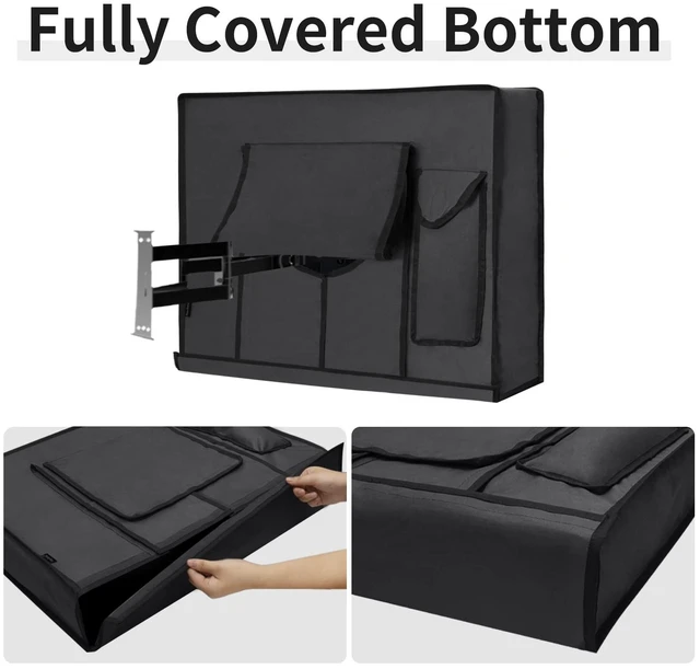 Alt view image 3 of 5 - Easy-Going Waterproof Outdoor TV Cover 22-24 inch, Dark Gray