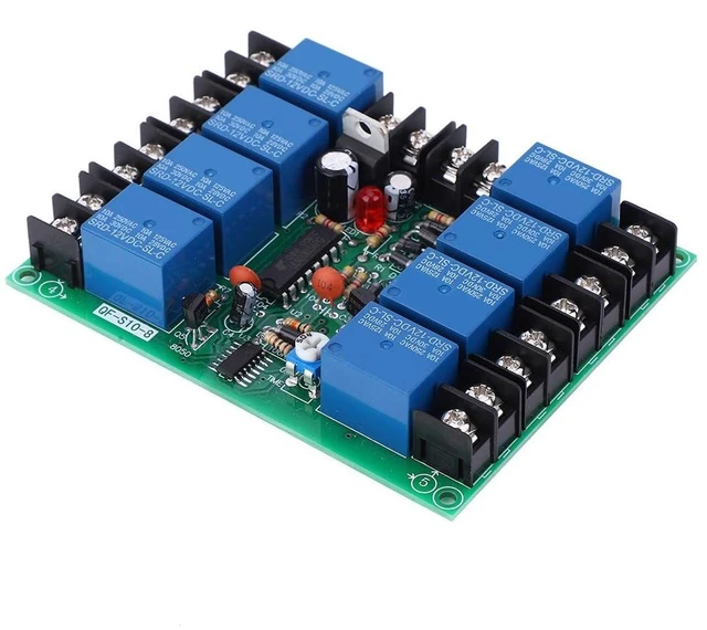 Main image of Power Time Sequence Board 8-Channel QF-S10-8 0.2-4S Adjustable Delay Relay Board Time Sequence Module Electronic Components