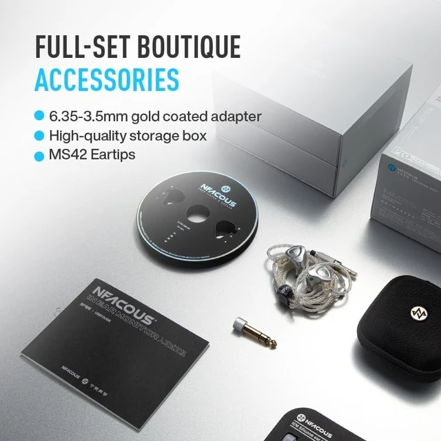 Alt view image 5 of 5 - NFACOUS NM25 in Ear Earphone Earbuds,Wired Studio Monitoring,for Musicians,Vocalists & Audio Engineers,All Metal Casing with Detailed Sound&Sound Isolating,1DD, Durable Detachable 2pin Cable