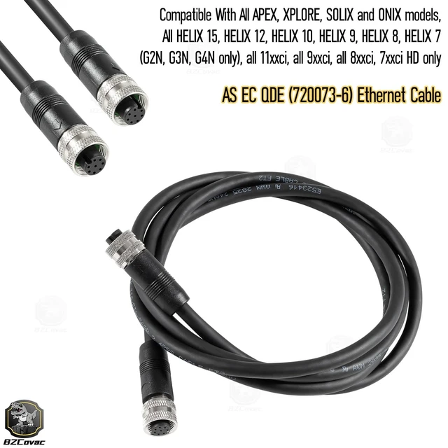 Alt view image 4 of 5 - 411850-1 AS ETH 5PGL 5-Port Ethernet Switch + 720073-6 AS EC 5E 5-Foot Ethernet Cable for Humminbird, Black