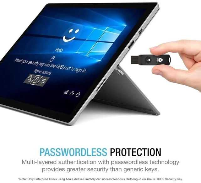 Alt view image 4 of 5 - Thetis FIDO2 Security Key (USB-A, 2-Pack) - Hardware MFA & Passkey Access for Business, School ERP & Employee Accounts ^^ Compatible with Windows, Google Workspace, Apple ID, Coinbase, Salesforce