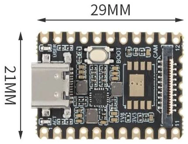 Alt view image 2 of 5 - EC Buying Luckfox Pico Mini B Linux AI Development Board RV1103 Micro Board Module Integrate ARM Cortex-A7/RISC-V MCU/NPU/ISP Processors 64MB DDR2 0.5TOPS Support int4 int8 int16 NPU with 128MB Flash