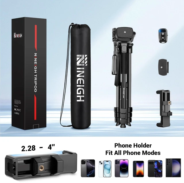 Alt view image 5 of 5 - NINEIGH Phone Tripod, 83'' Camera Tripod & Monopod, Portable Travel Tripod