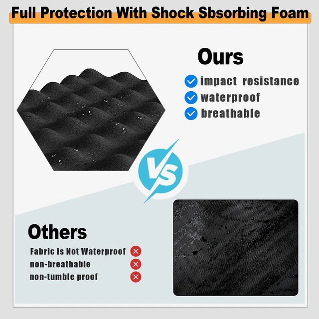 Alt view image 5 of 5 - Starlink Mini Case, IP67 Waterproof Hard Case Precision Cut Foam For Starlink Mini, Kickstand, Pipe Adapter, Power Supply, Cables, Portable Protective Carrying Case for Outdoor Camping, RV & Travel