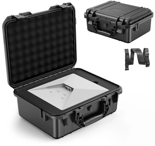 Main image of Starlink Mini Case, IP67 Waterproof Hard Case Precision Cut Foam For Starlink Mini, Kickstand, Pipe Adapter, Power Supply, Cables, Portable Protective Carrying Case for Outdoor Camping, RV & Travel
