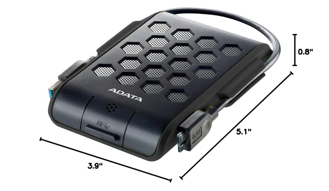 Alt view image 4 of 4 - ADATA HD720 2TB USB 3.0 Waterproof/Dustproof/Shock-Resistant External Hard Drive, Black (AHD720-2TU3-CBK)