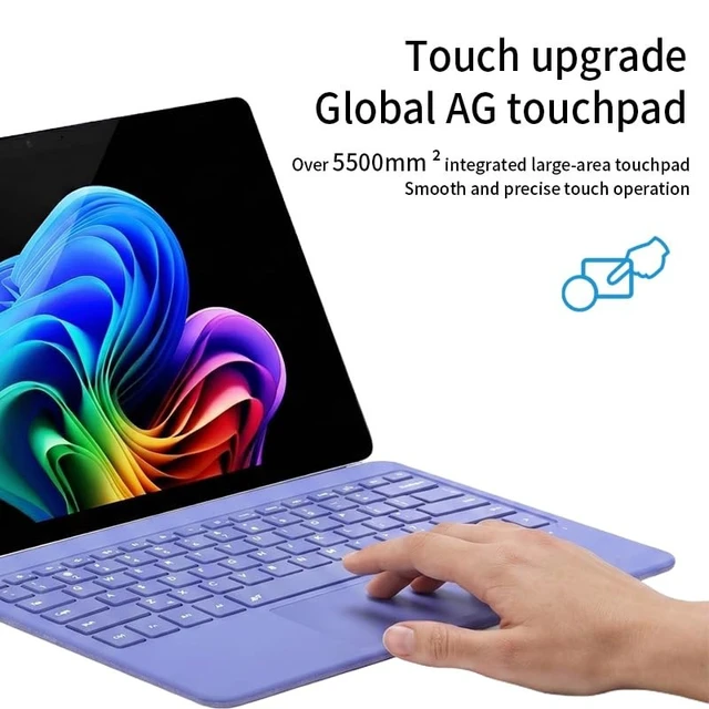 Alt view image 5 of 5 - mobee Keyboard for Microsoft Surface Pro 12" Device 2025, Magnetic Detachable Type Cover with Multi-Touch Trackpad, Ultra-Slim, USB-C Rechargeable Battery, Purple