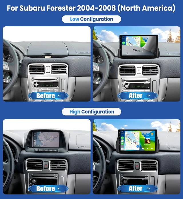 Alt view image 2 of 5 - Car Stereo for Subaru Forester 2004-2008 Radio with Wirelessly Carplay