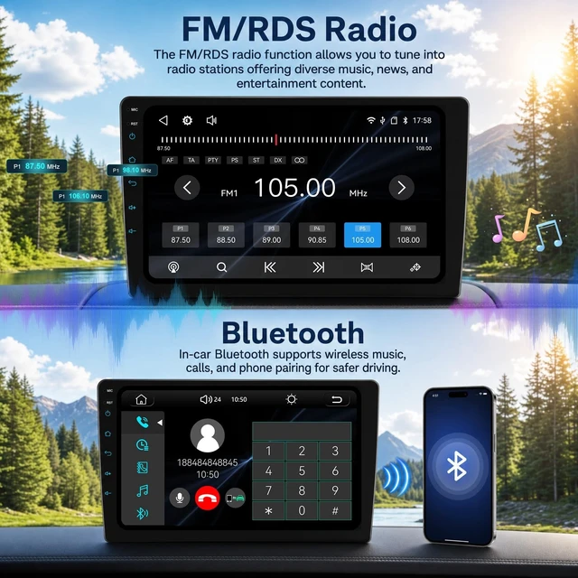 Alt view image 5 of 5 - Car Stereo for Subaru Forester 2004-2008 Radio with Wirelessly Carplay