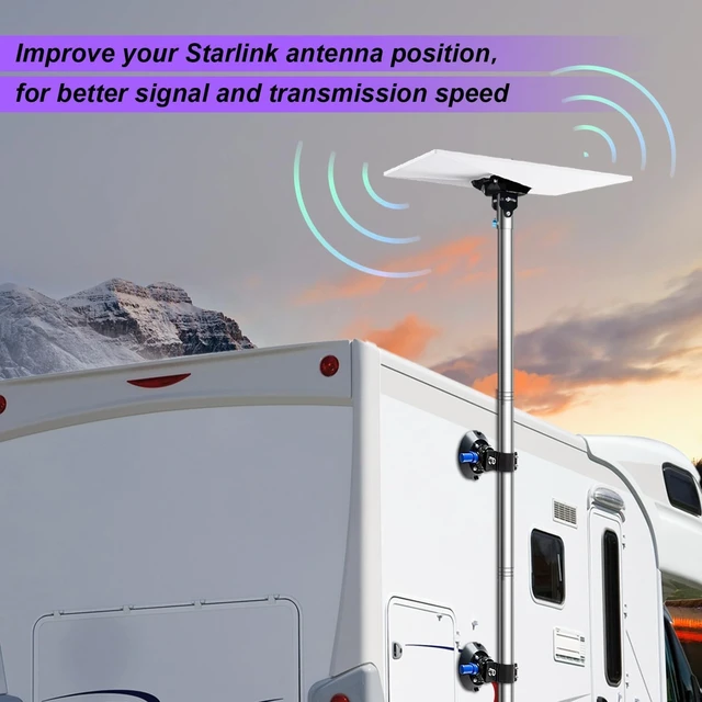 Alt view image 2 of 5 - Starlink Standard 4/4X Pole Mount, Starlink Gen 3/4 Suction Cup Pole Mount