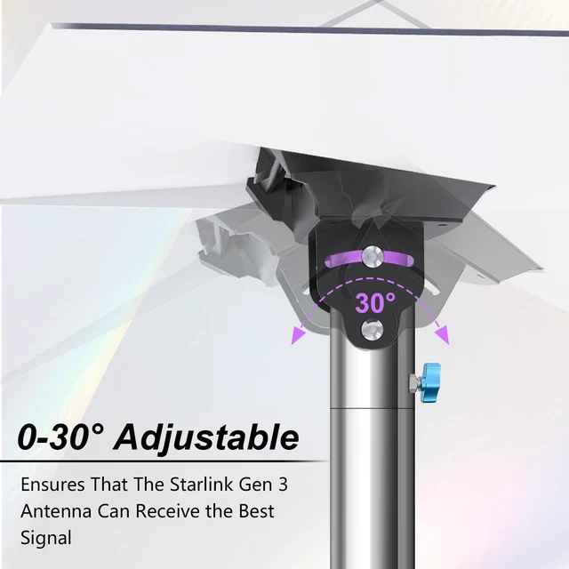 Alt view image 4 of 5 - Starlink Standard 4/4X Pole Mount, Starlink Gen 3/4 Suction Cup Pole Mount
