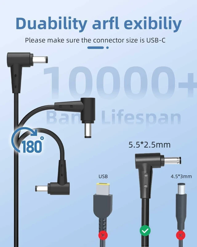 Alt view image 3 of 5 - I IBACASE 230W Stealth Charger Compatible with MSI GS65, GS66 and More, Including Chicony A17-230P1A, A12-230P1A for Creator 15, 17 Stealth Gaming Laptops, Power Adapter Supply Cord