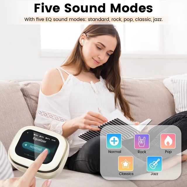 Alt view image 3 of 5 - Faifxo Wireless Earbuds, Bluetooth 5.4 Headphones in Ear with Smart Touchscreen Case, ANC Noise Cancelling Ear Buds, 60H Playtime for Sports & Working, Bass Stereo Sound for iPhone/Android (Bei