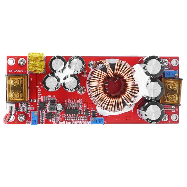 Alt view image 2 of 5 - Ejoyous DC to DC Converter, 1500W 30A Voltage Step Up Boost Converter 10-60V to 12-97V CC CV Power Supply Module