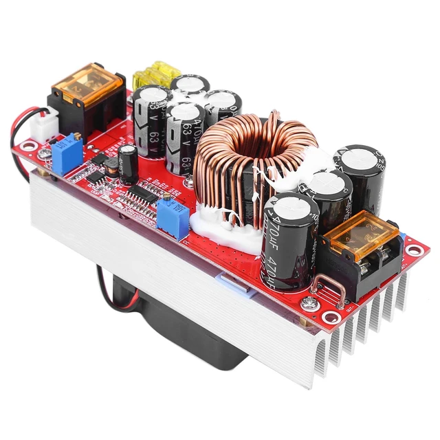 Alt view image 4 of 5 - Ejoyous DC to DC Converter, 1500W 30A Voltage Step Up Boost Converter 10-60V to 12-97V CC CV Power Supply Module