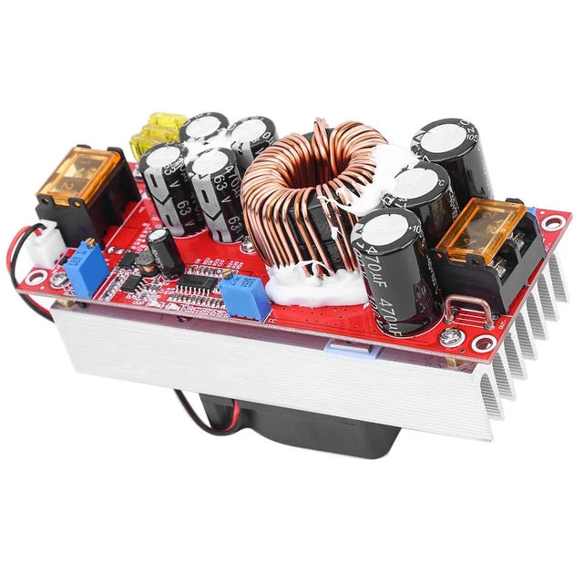 Alt view image 5 of 5 - Ejoyous DC to DC Converter, 1500W 30A Voltage Step Up Boost Converter 10-60V to 12-97V CC CV Power Supply Module