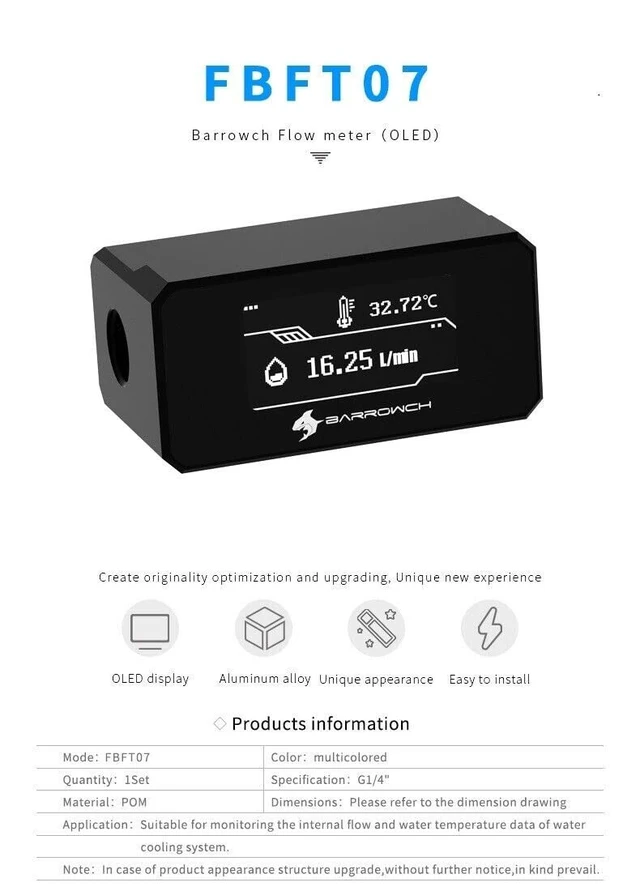 Alt view image 3 of 5 - BarrowCH OLED Temperature Display with Alarm and Intelligent Shutdown
