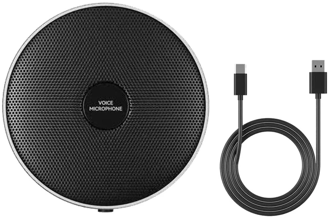 Main image of Cykvis 360 Computer Microphone for Desktop, USB Conference PC Mic, Noise-Canceling Technology, Recording, Skype, Online Class, Court Reporter, Plug & Play, Compatible with Windows/PC/Desktop/Laptop