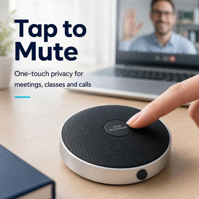 Alt view image 4 of 5 - Cykvis 360 Computer Microphone for Desktop, USB Conference PC Mic, Noise-Canceling Technology, Recording, Skype, Online Class, Court Reporter, Plug & Play, Compatible with Windows/PC/Desktop/Laptop