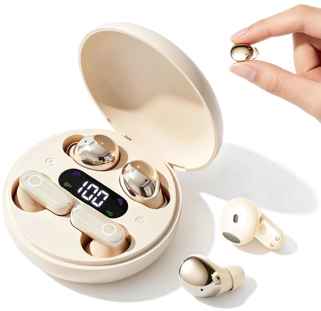 Main image of Xmenha Small Invisible Mini 2 Set Earbuds Wireless Bluetooth Tiny Ear Buds for Small Ear Canals Kids Micro Invisible Headphones Low Profile Tiny Smallest Sleep Discreet Hidden Earbuds for Work
