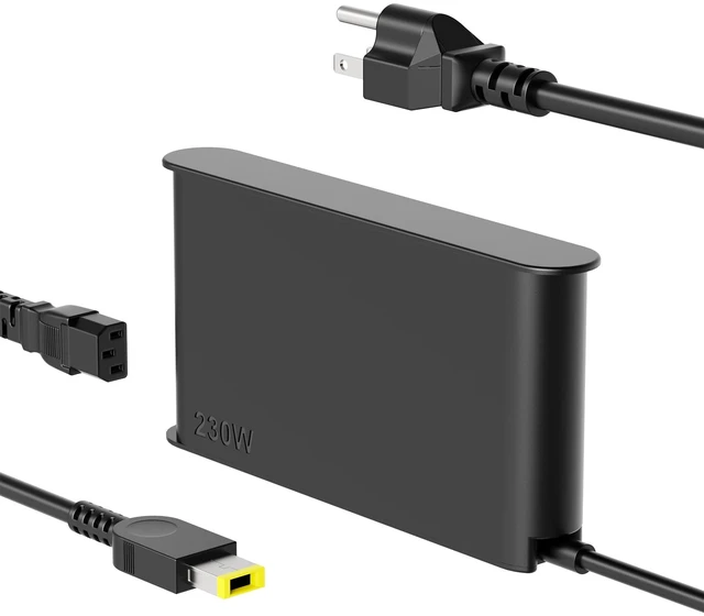 Main image of AWUREYIT 230W 20V 11.5A Slim Tip Laptop Charger Compatible with Lenovo Legion Slim 5 7 5P S7 Y540 Y545 Y740 Y530 Y7000 ThinkPad P1 P15 P16 P17 P52 P53 P70 P71 P72 P73 ThinkBook 16p P/N ADL230NLC3