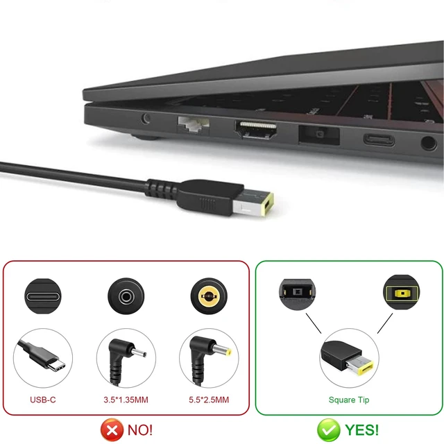 Alt view image 2 of 5 - AWUREYIT 230W 20V 11.5A Slim Tip Laptop Charger Compatible with Lenovo Legion Slim 5 7 5P S7 Y540 Y545 Y740 Y530 Y7000 ThinkPad P1 P15 P16 P17 P52 P53 P70 P71 P72 P73 ThinkBook 16p P/N ADL230NLC3