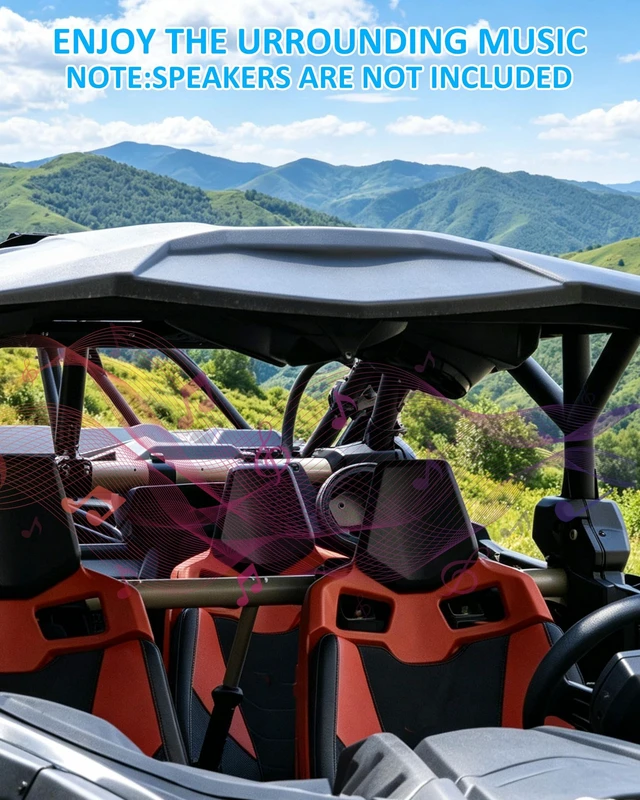 Alt view image 2 of 5 - SAUTVS Front Roof Speaker Pod for Can-Am Maverick X3 MAX 2017-2026