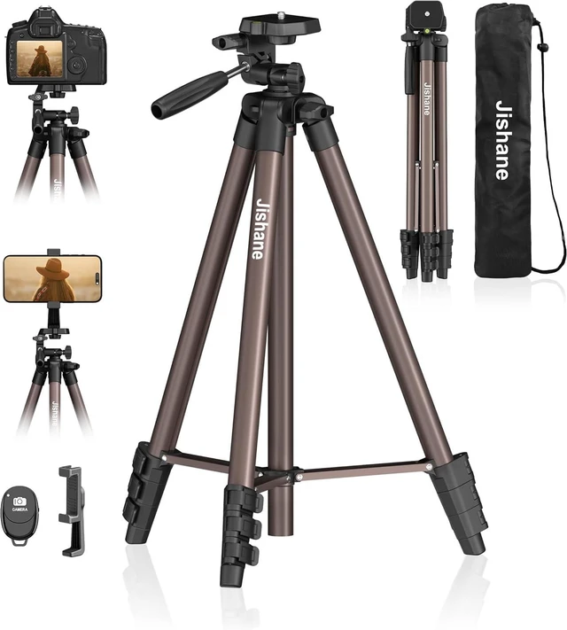 Main image of 71 Inch Lightweight Camera & Phone Tripod with Wireless Remote (Rose Gold)
