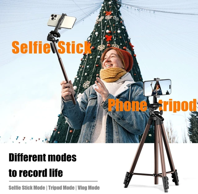 Alt view image 4 of 5 - 71 Inch Lightweight Camera & Phone Tripod with Wireless Remote (Rose Gold)