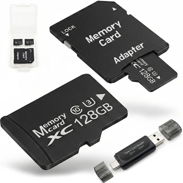 Main image of 128GB Micro SD Card 2-Pack for Dash Cam&Security Camera, A1 U3 V30 Class 10