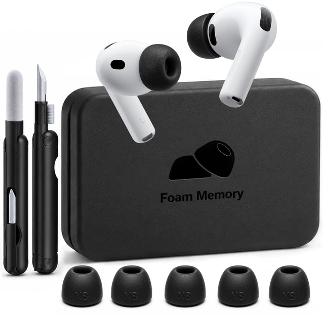Main image of Tecolu Memory Foam Replacement Ear Tips for AirPods Pro 3 (XS-White)