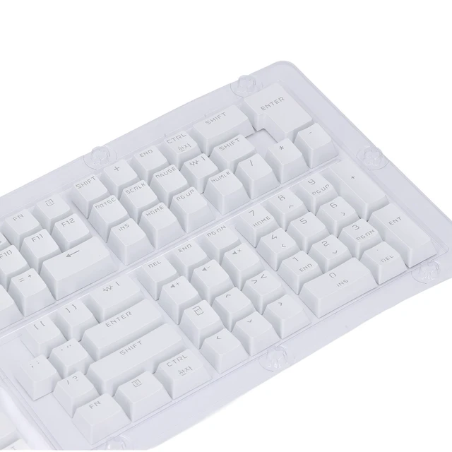Alt view image 5 of 5 - Korean Keycaps, 132 Keys Custom Keyboard Keycaps ABS OEM Height Matte Finish DIY Keycaps for 61 62 64 68 84 87 104 108 Mechanical Keyboards (White)