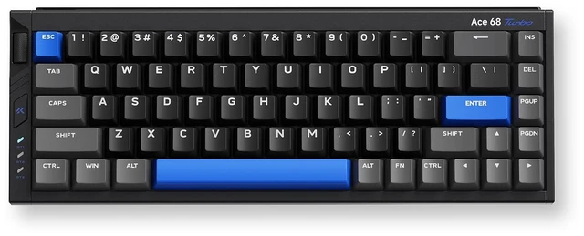 Main image of MCHOSE Ace 68 Turbo Hall Effect Gaming Keyboard, 65% CNC Aluminum, Rapid Trigger, 16K/8K Polling, Adjustable Actuation, RGB USB-C Black