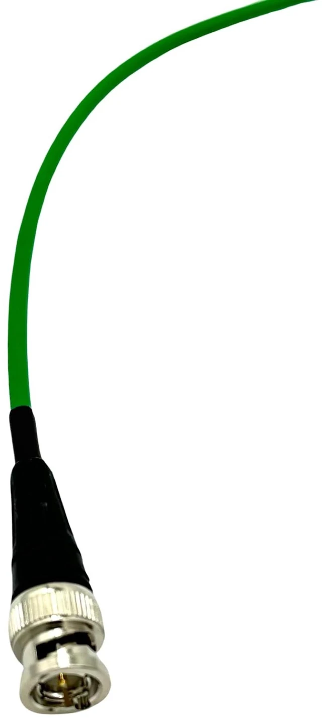 Main image of Cable Evolution 12G-SDI BNC to BNC Broadcast Video Cable, 4855R Mini RG59, 2 FT, Green